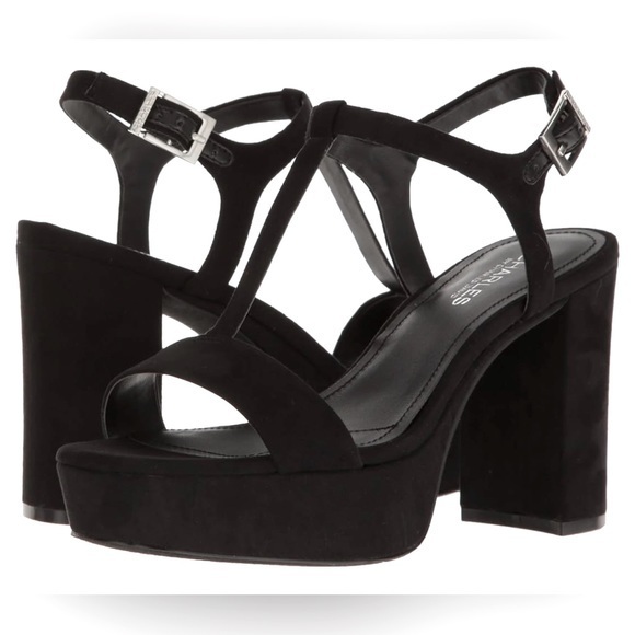 Charles By Charles David Shoes - Charles By Charles David‎ Miller Women Open Toe Sandals black suede 9.5M (1647)